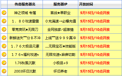 新开网站时间表